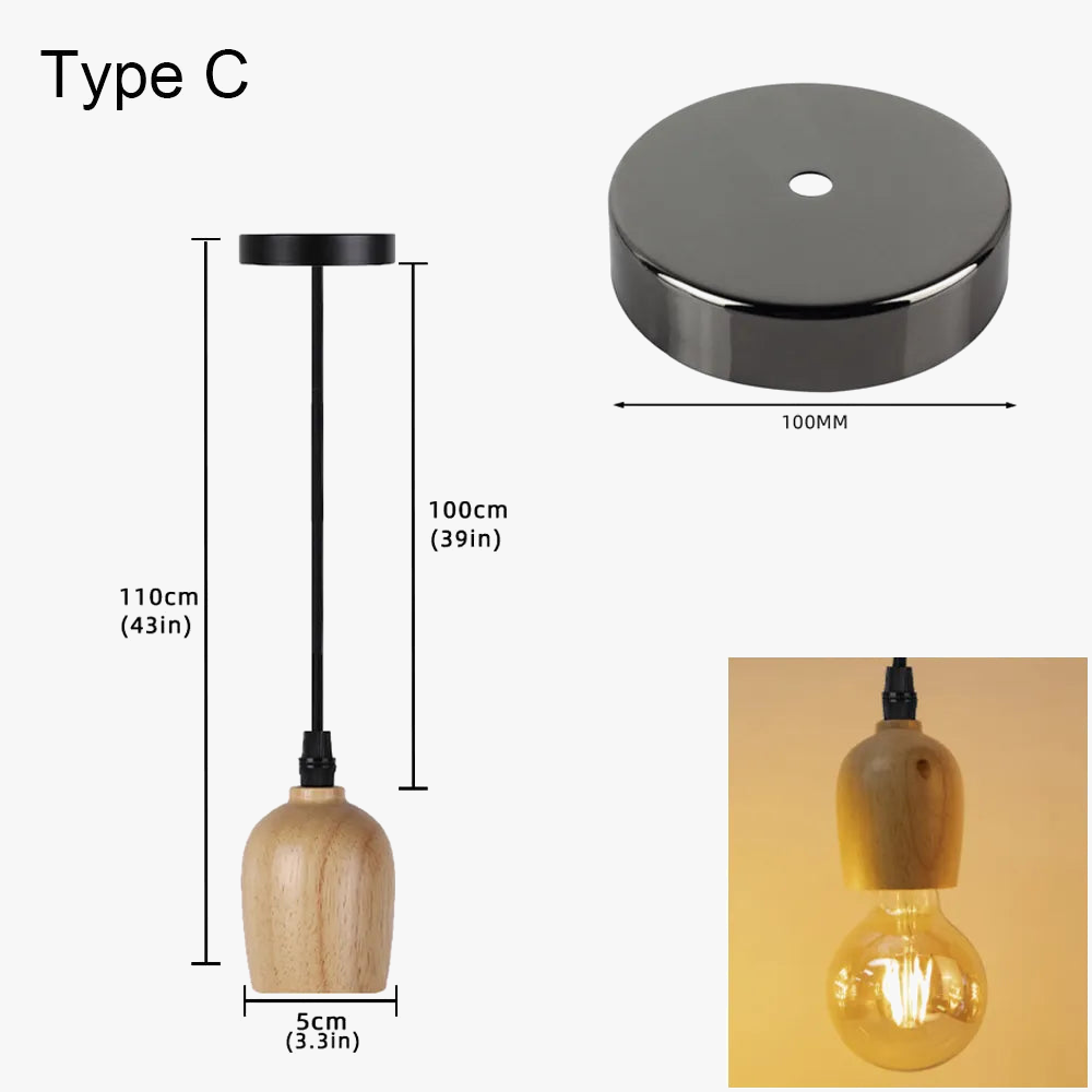 Suspension bois vintage de style industriel pour une décoration intérieure tendance