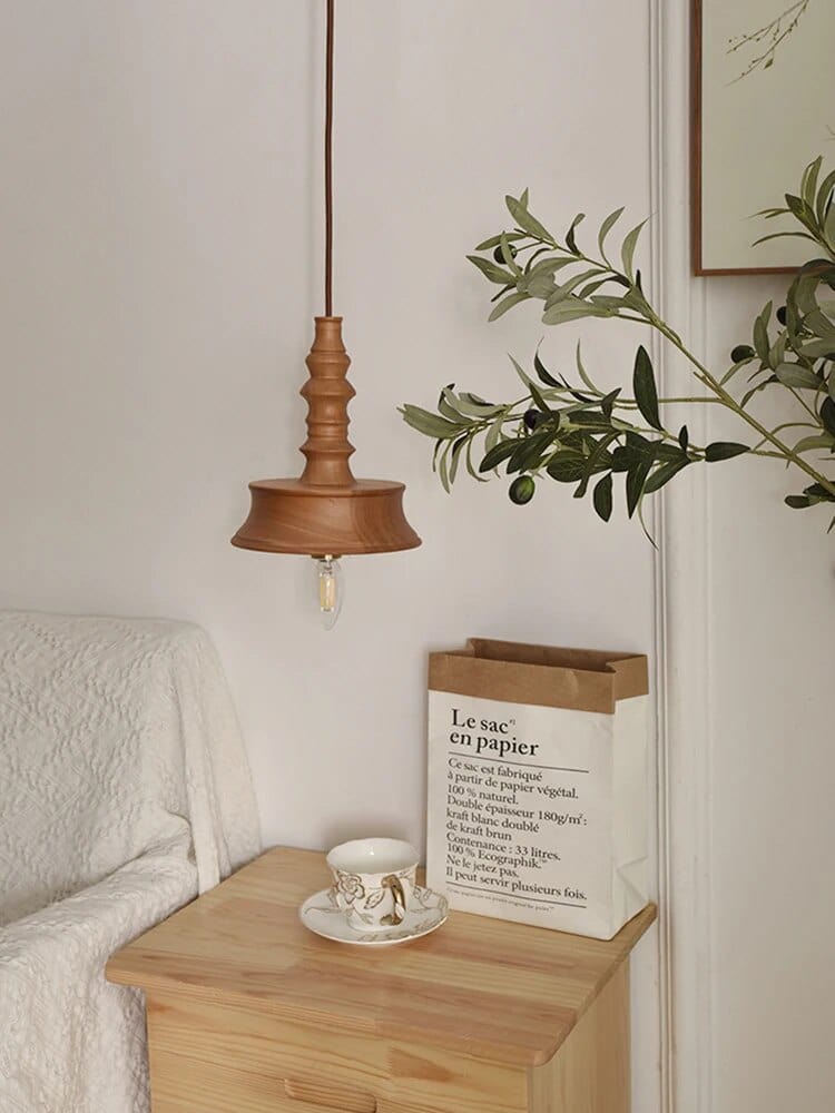 Suspension Bois Vintage pour Restaurant et Chevet | Marco Lucetti