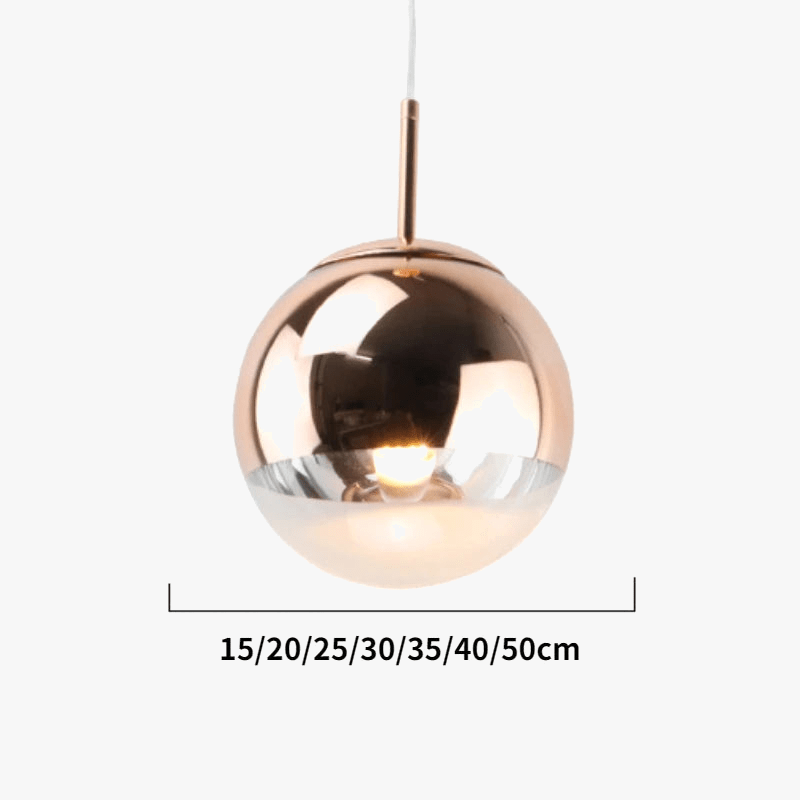 Suspension boule chromée - Design moderne | Marco Lucetti