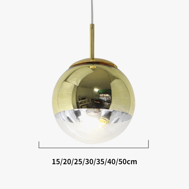 Suspension boule chromée - Design moderne | Marco Lucetti
