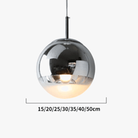 Suspension boule chromée - Design moderne | Marco Lucetti
