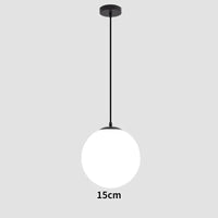 Suspension Boule Créative: Un Éclairage Moderne Personalisé | Marco Lucetti Couleur noire 15cm / Fil 100cm / Lumière blanche