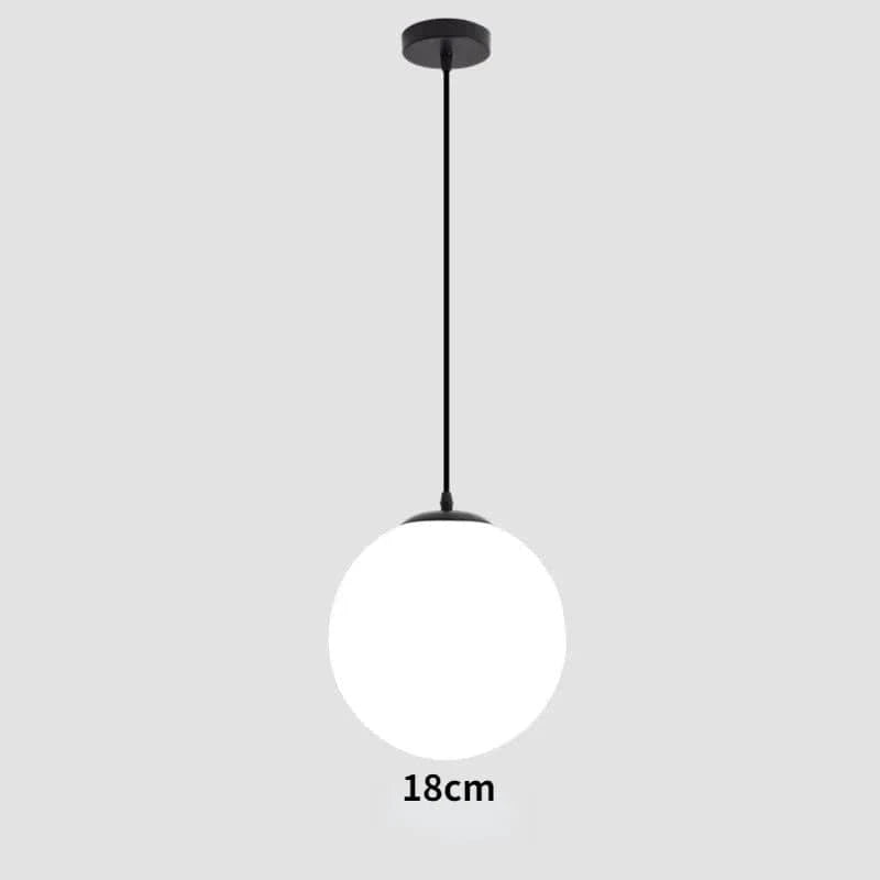 Suspension Boule Créative: Un Éclairage Moderne Personalisé | Marco Lucetti Couleur noire 18cm / Fil 100cm / Lumière blanche