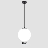Suspension Boule Créative: Un Éclairage Moderne Personalisé | Marco Lucetti Couleur noire 18cm / Fil 100cm / Lumière blanche