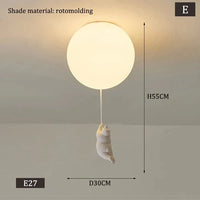 Suspension Boule en Verre avec Ours Suspendu | Marco Lucetti E D30CM