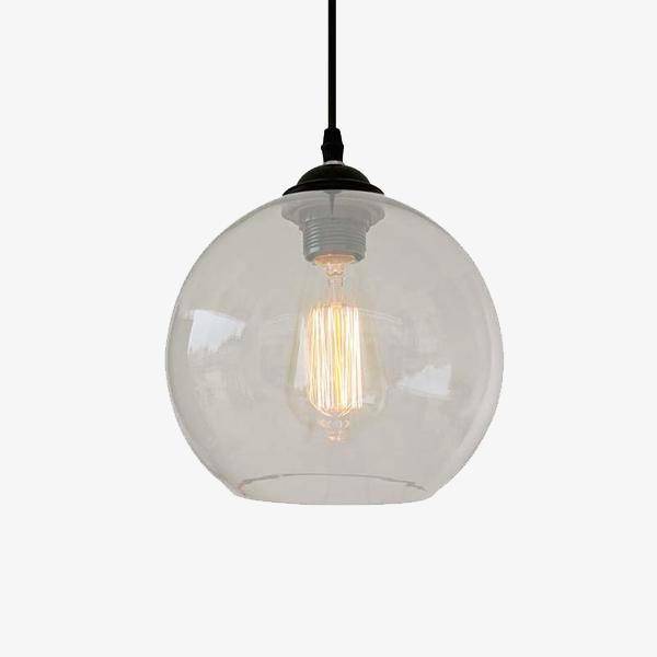 Suspension boule en verre moderne Pure