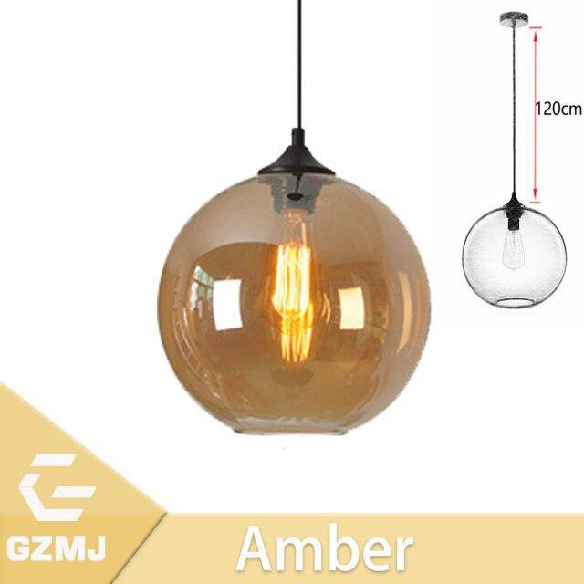 Suspension boule en verre moderne Pure | Marco Lucetti Ambré / 15cm