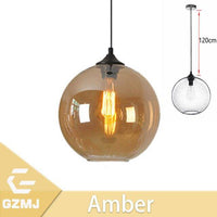 Suspension boule en verre moderne Pure | Marco Lucetti Ambré / 15cm