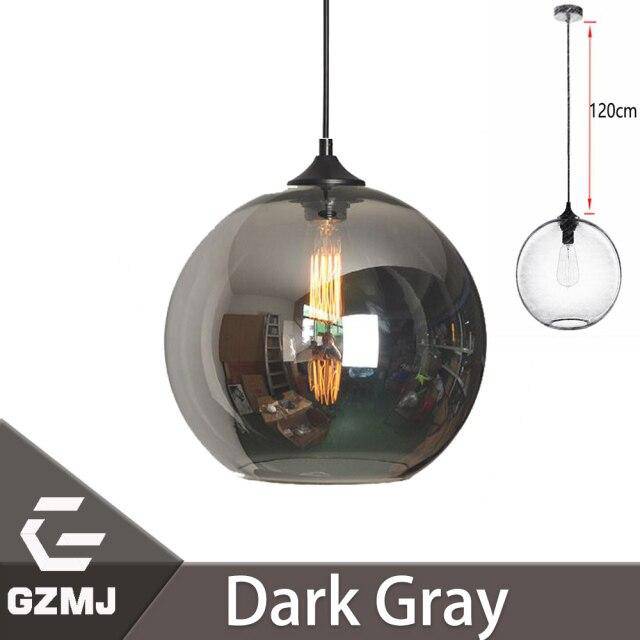 Suspension boule en verre moderne Pure | Marco Lucetti Gris sombre / 15cm