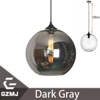 Suspension boule en verre moderne Pure | Marco Lucetti Gris sombre / 15cm