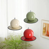 Suspension boule rouge vert Beige métal Style chic pour un éclairage personnalisé | Marco Lucetti