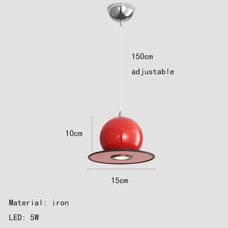 Suspension boule rouge vert Beige métal Style chic pour un éclairage personnalisé | Marco Lucetti Rouge / Blanc chaud