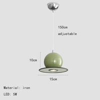 Suspension boule rouge vert Beige métal Style chic pour un éclairage personnalisé | Marco Lucetti Vert / Blanc chaud