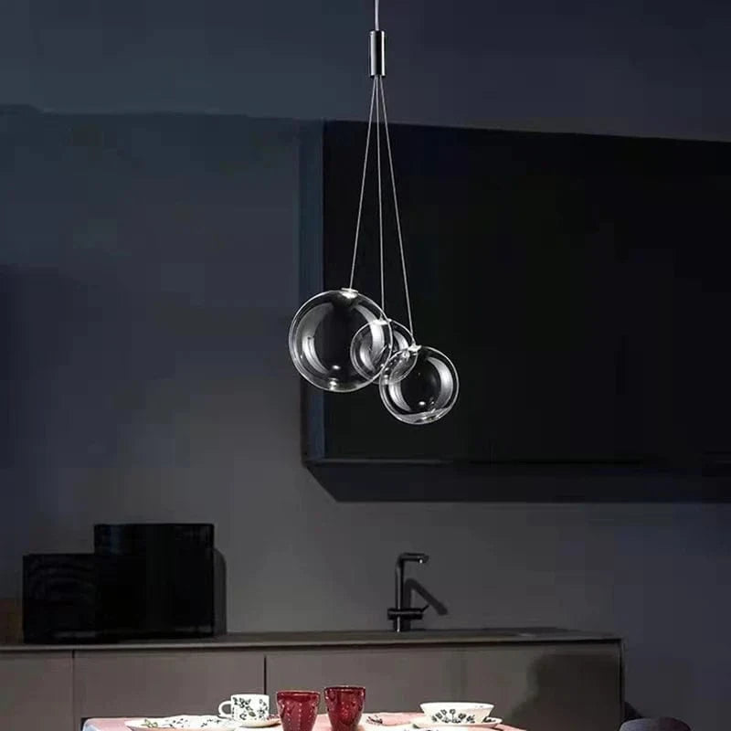 Suspension Bubble Ball LED en Verre avec Fil Réglable - Éclat Moderne | Marco Lucetti