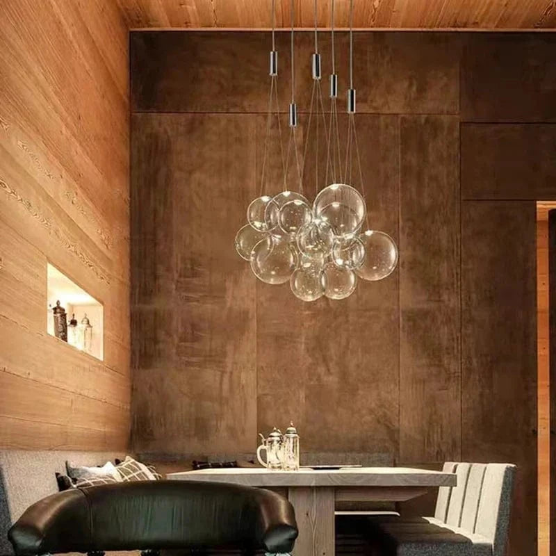 Suspension Bubble Ball LED en Verre avec Fil Réglable - Éclat Moderne | Marco Lucetti