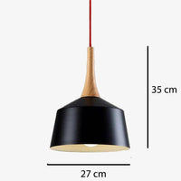 Suspension Café en Bois et Aluminium | Marco Lucetti A - Noir