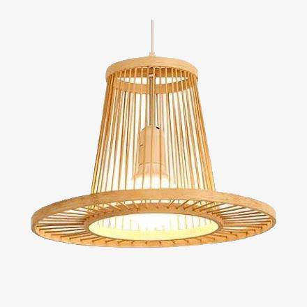 Suspension cage en bambou Geometric Bamboo Bond.