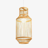 Suspension Geometric Bamboo Cage