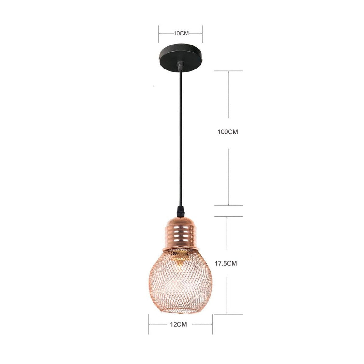 Suspension cage rose gold Vintage