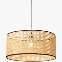 Suspension Cannage Japonaise Moderne: Lampe de Main en Rotin | Marco Lucetti