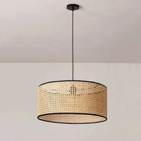 Suspension Cannage Japonaise Moderne: Lampe de Main en Rotin | Marco Lucetti