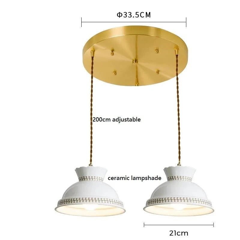 Suspension céramique fleur LED nordique moderne | Marco Lucetti 2 têtes / 4W (Max100W)