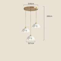Suspension céramique fleur LED nordique moderne | Marco Lucetti 3 têtes / 4W(Max100W)