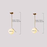 Suspension chic : barre dorée et boule en verre | Marco Lucetti