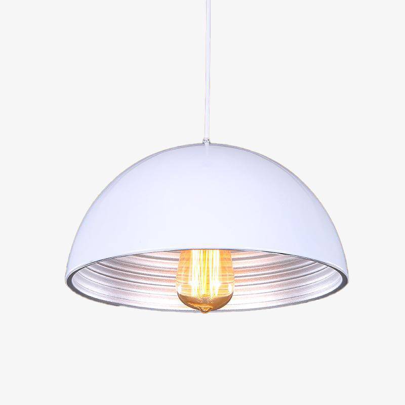 Suspension chic demi-boule - Noir ou Blanc | Marco Lucetti Blanc