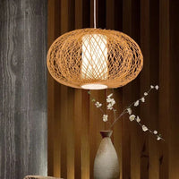 Suspension chinoise en bambou et rotin tissé - Édition Créative | Marco Lucetti