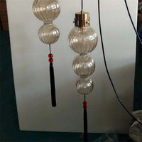 Suspension Chinoise Vitrail Gourde Gland Lumières Loft Salon Cuisine Art Déco Intérieur Luminaire | Marco Lucetti