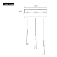Suspension chromée Conic. | Marco Lucetti 3 lampes - Base rectangulaire / Froide