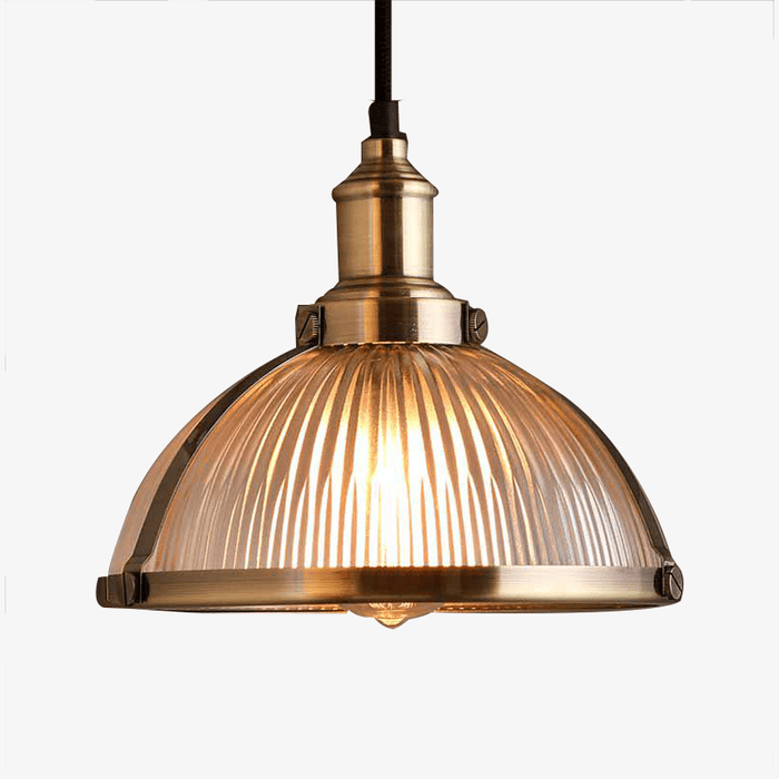 Suspension LED Vintage en verre chromé