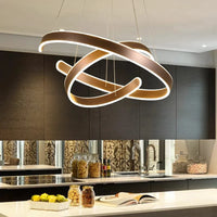 Suspension Circlet Light : alliage en aluminium acrylique LED | Marco Lucetti Couleur du corps Noir / 1Anneau 40CM / Lumière blanche