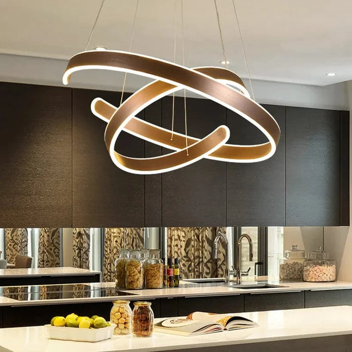 Suspension Circlet Light : alliage en aluminium acrylique LED | Marco Lucetti Couleur du corps Noir / 1Anneau 40CM / Lumière blanche