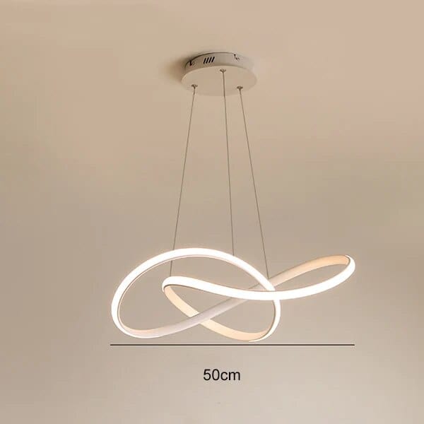 Suspension circulaire au design nordique et minimaliste | Marco Lucetti 50 cm blanc / Chaud
