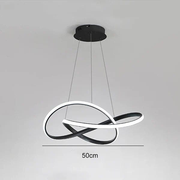 Suspension circulaire au design nordique et minimaliste | Marco Lucetti 50 cm noir / Chaud