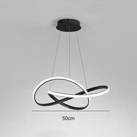 Suspension circulaire au design nordique et minimaliste | Marco Lucetti 50 cm noir / Chaud