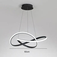 Suspension circulaire au design nordique et minimaliste | Marco Lucetti 60 cm noir / Chaud