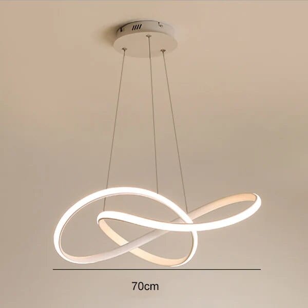 Suspension circulaire au design nordique et minimaliste | Marco Lucetti 70 cm blanc / Chaud