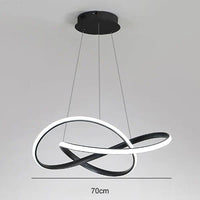 Suspension circulaire au design nordique et minimaliste | Marco Lucetti 70 cm noir / Chaud