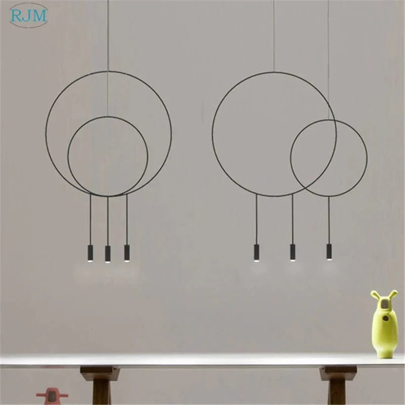 Suspension Circulaire Créative de Styliste Nordique - Collection Métal Postmoderne | Marco Lucetti