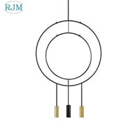 Suspension Circulaire Créative de Styliste Nordique - Collection Métal Postmoderne | Marco Lucetti 3Têtes