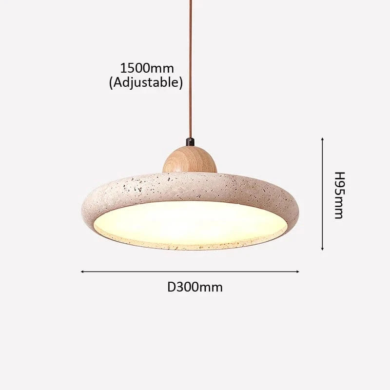 Suspension circulaire en pierre naturelle - Élégance contemporaine | Marco Lucetti