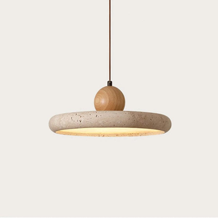 Suspension circulaire en pierre naturelle - Élégance contemporaine | Marco Lucetti