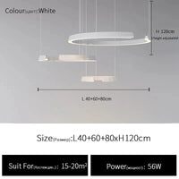 Suspension Circulaire Moderne et Élégante | Marco Lucetti Blanc 40 60 80 / Blanc chaud (3000K)