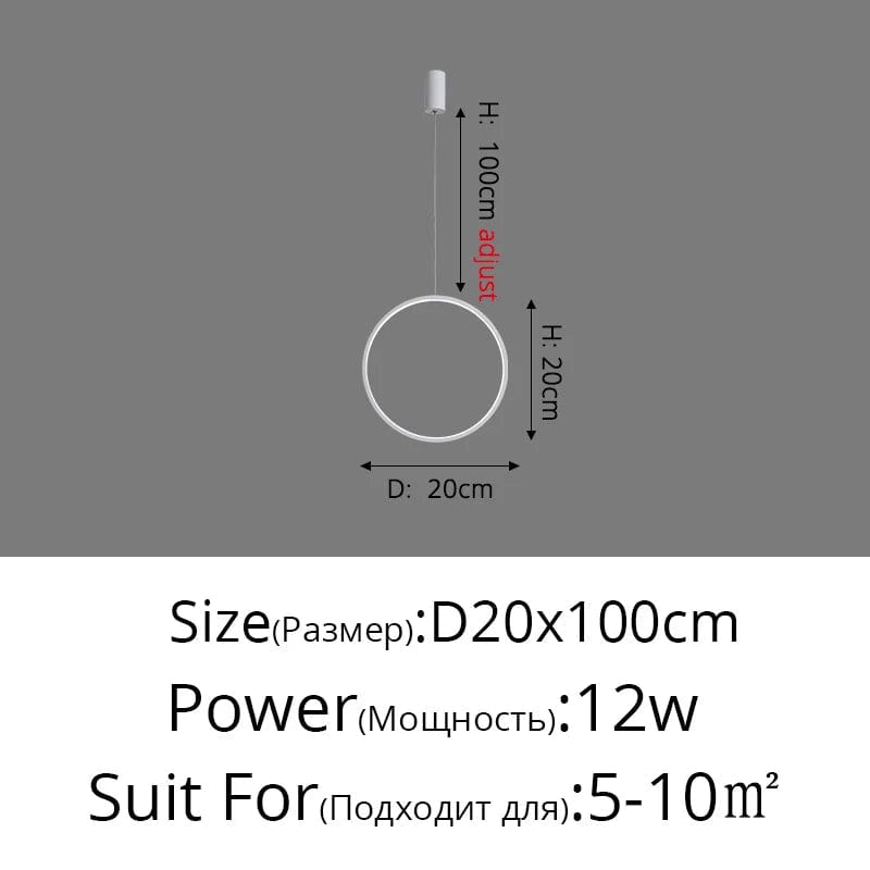 Suspension circulaire moderne parfaite pour votre bar ou cuisine | Marco Lucetti