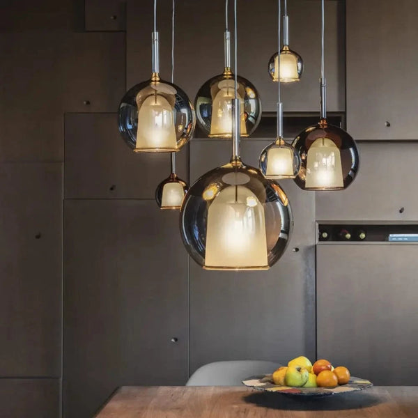 Suspension Cloche LED Grise Fumée | Marco Lucetti