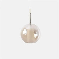 Suspension Cloche LED Grise Fumée | Marco Lucetti Cognac / Diamètre 15cm