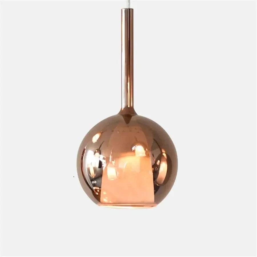 Suspension Cloche LED Grise Fumée | Marco Lucetti Or rose / Diamètre 15cm